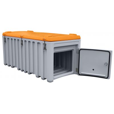CEMbox 750 l con puerta lateral, gris/naranja